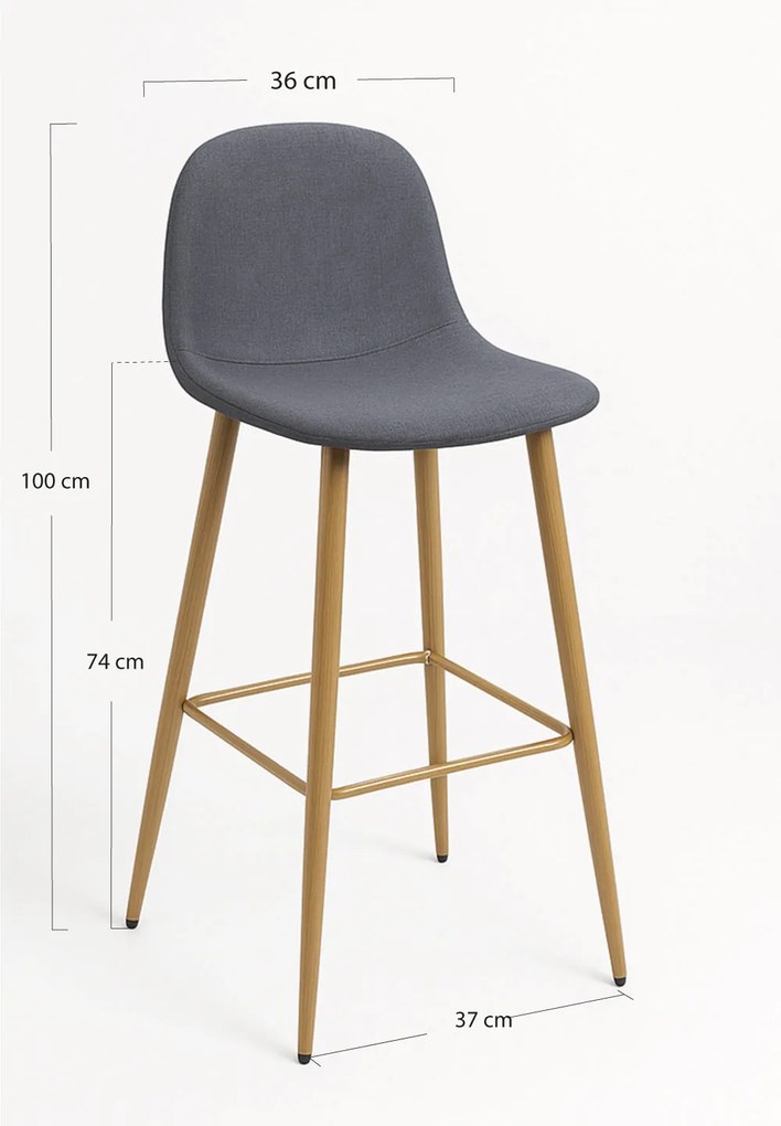 Teok Stoffen Kruk