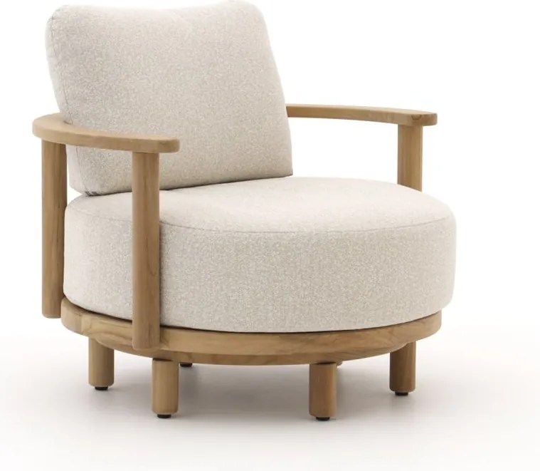 Lounge tuinstoel | Zavelli Soffice | Outdoor textiel | Natural Teak/Taupe | Kees Smit Tuinmeubelen