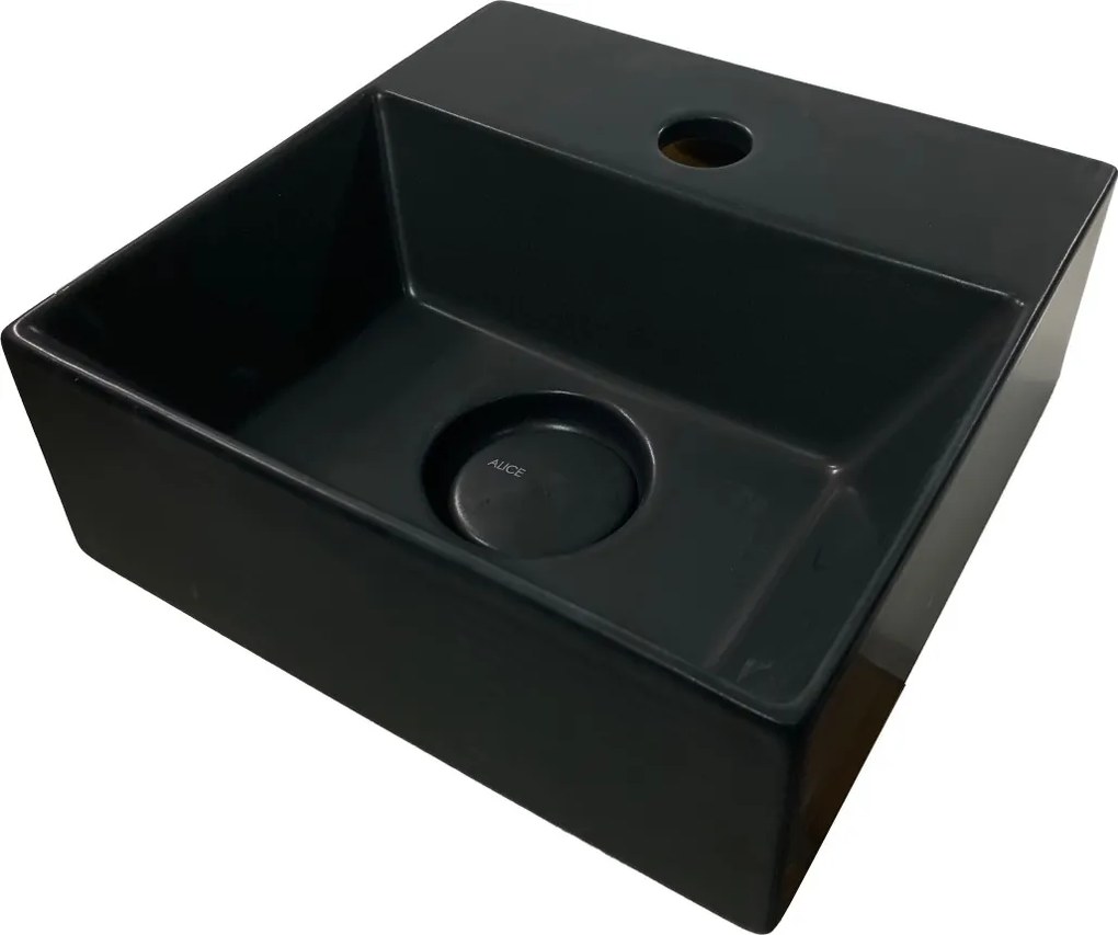 Salenzi Spy Fontein met clickwaste 30x30 cm mat zwart
