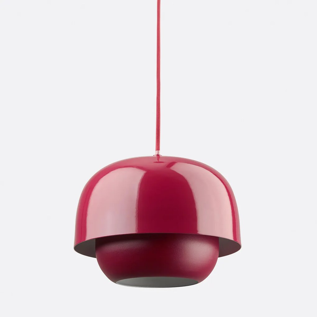 Hanglamp van gekleurd metaal Ø21,4 cm, Kinoko
