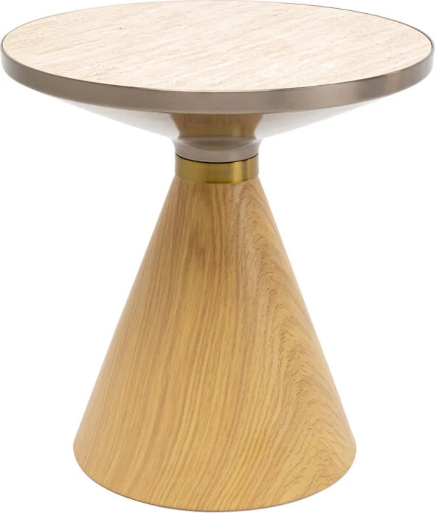 Ronde Bijzettafel Eiken - 50 X 50cm.