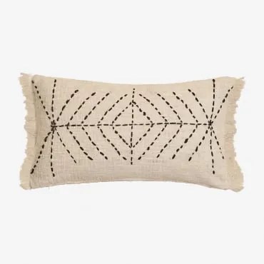 Rechthoekig Katoenen Kussen (30x50 Cm) Iguatu Beige – Crème - Sklum