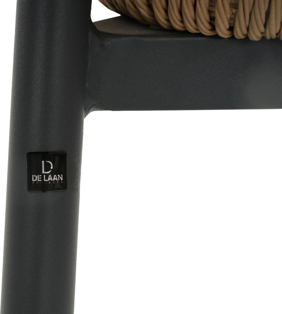 Tuinstoel Rope Grijs-antraciet De Laan Malaga