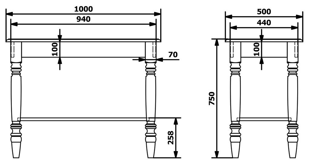 Sapho Cimbura onderkast 100x50x75cm gebeitst spar