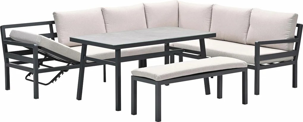 Garden Impressions Markus lounge dining set 4-delig - desert sand