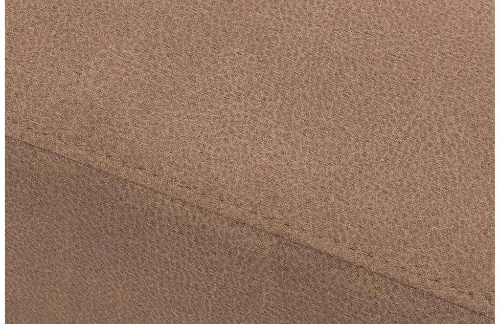 Goossens Bank My Style bruin, microvezel, 2,5-zits, stijlvol landelijk met chaise longue rechts