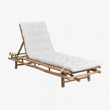 Set Van 2 Ligstoelen Van Bamboe Gossy Bamboe & Gardenia Wit - Sklum