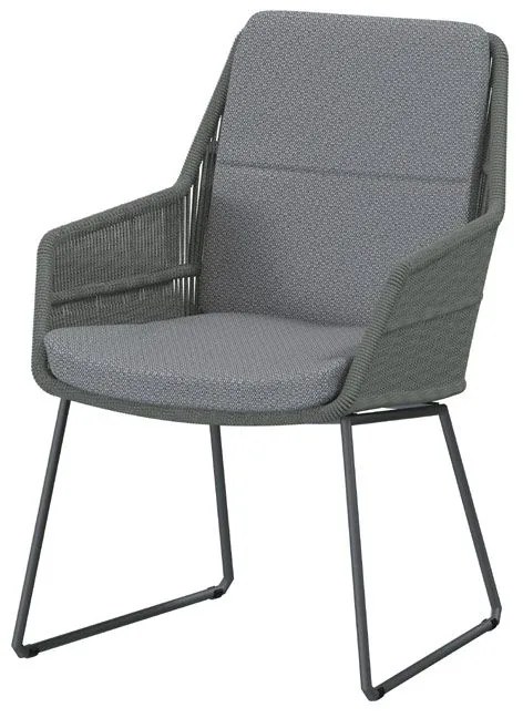 4 Seasons Outdoor Valencia tuinset platinum met Goa tafel HPL blad dark grey 280 cm Tuinset antraciet weerbestendig