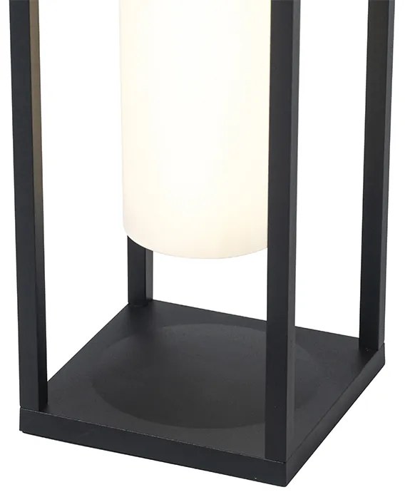 Moderne buitenlamp zwart incl. LED en dimmer solar - Denlu