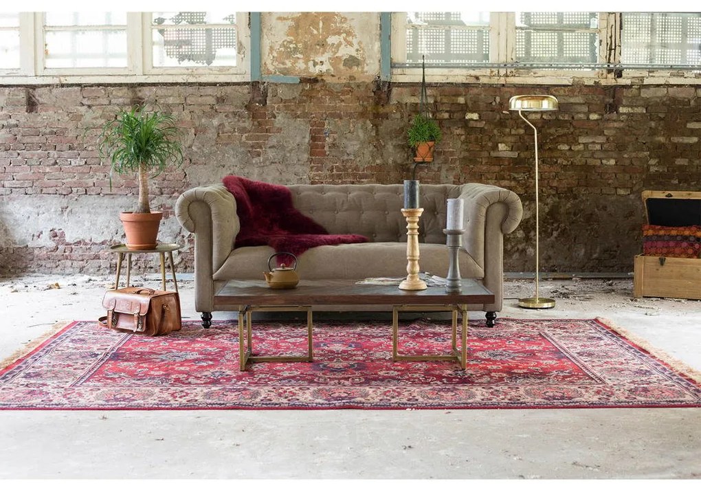 Dutchbone Vloerkleed Bid - 170x240 - Oud Rood