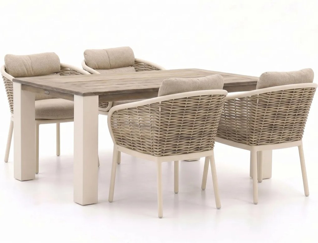 Diningset Apple Bee | 4 personen | Tuinset teakhout | 5-delig | Kees Smit Tuinmeubelen