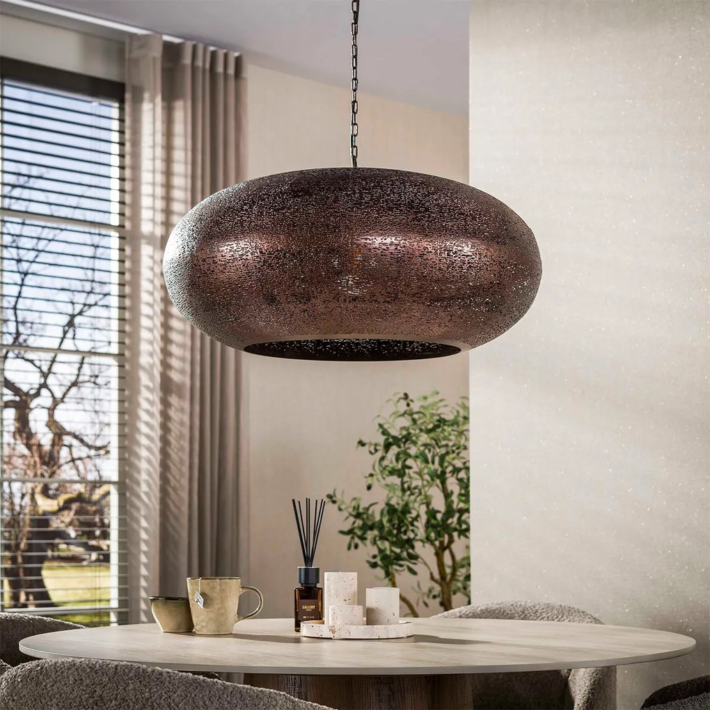 Kopere Hanglamp Met Metalen Kap 68cm