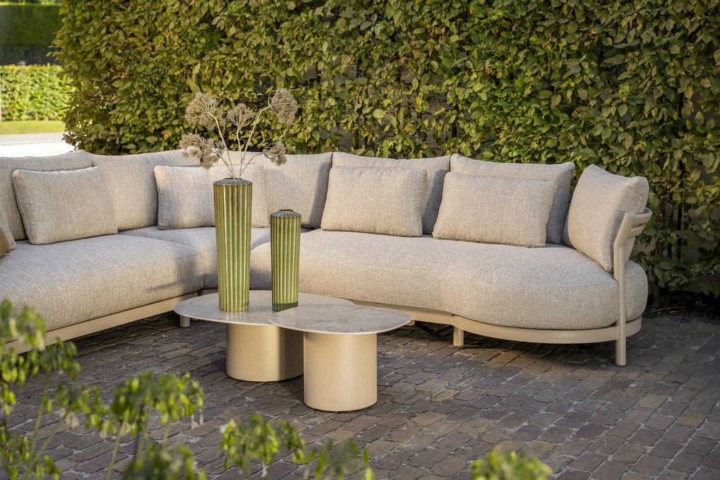4 Seasons Outdoor Mykonos chaise loungebank SALE Loungebank beige weerbestendig