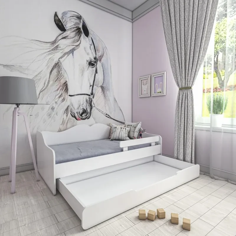Peuter Wit Eenpersoonsbed Monaco - Voor kinderen Kinderen Peuter Junior 5059914026533 Children's Beds Home, 180x80, Geen, Matras van schuim/boekweit/