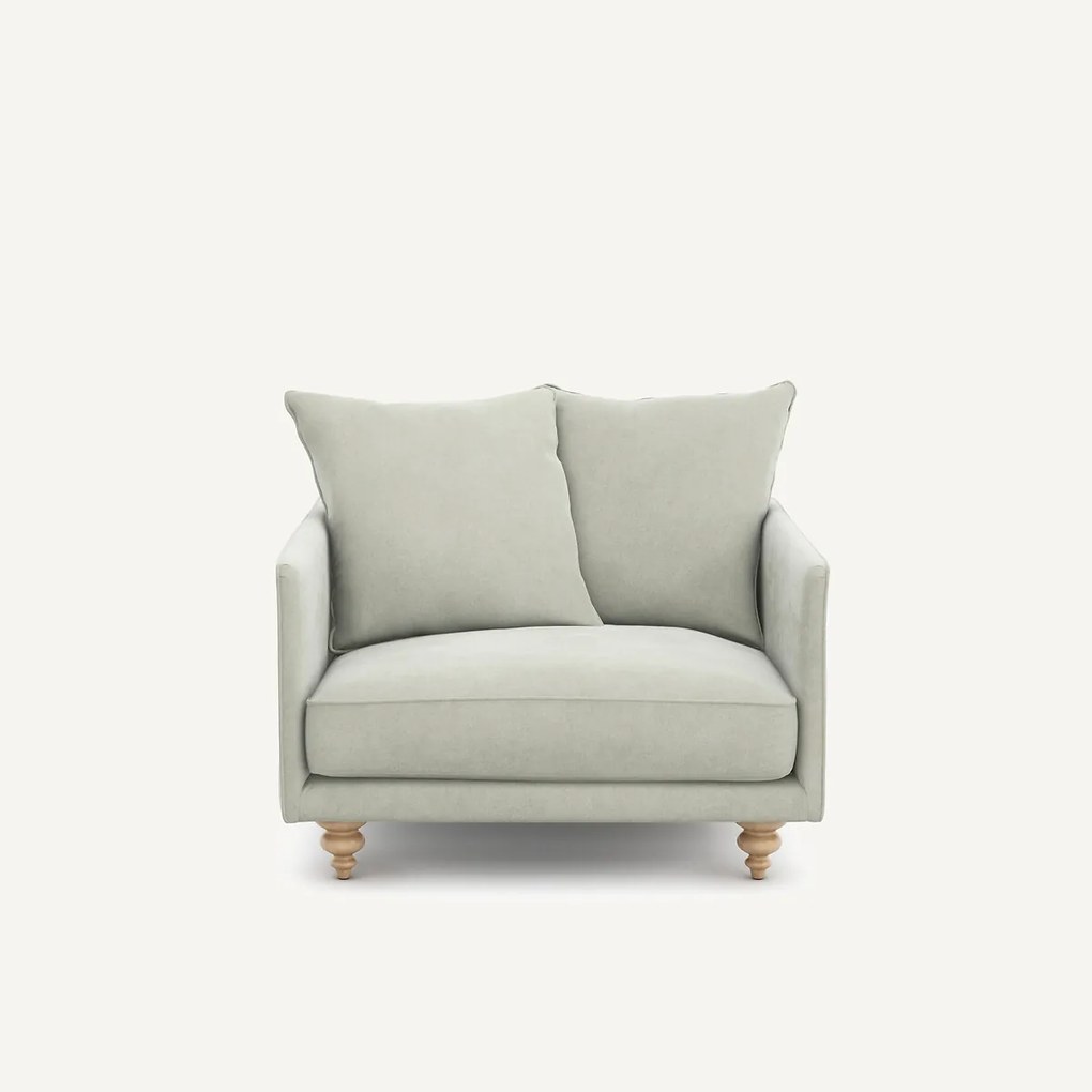 Fauteuil stonewashed fluweel, Lazare