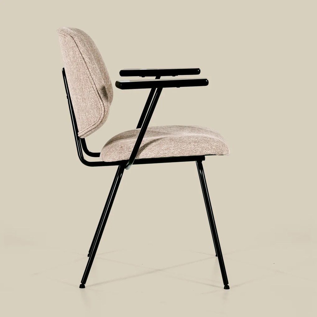 Beige Eetkamerstoel Met Arm