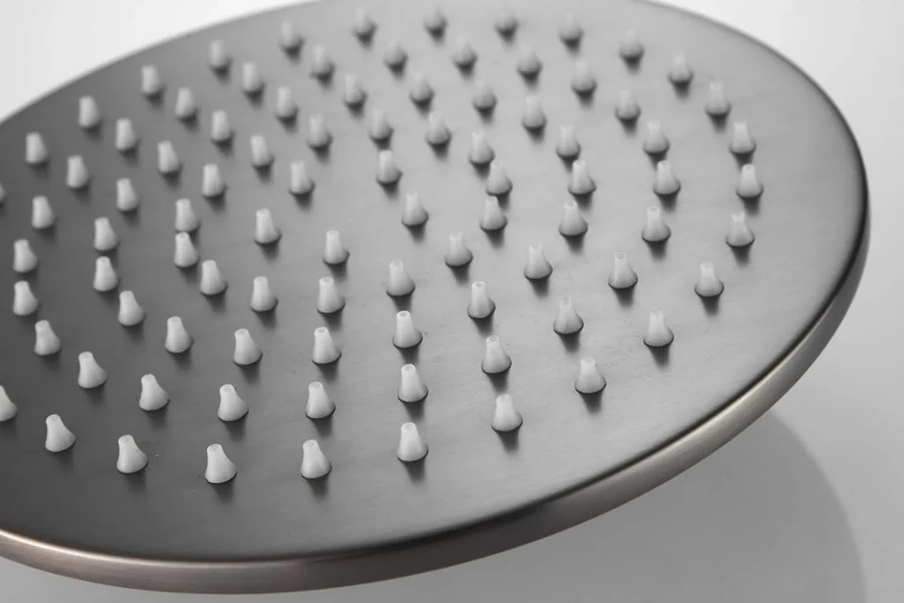 Saniclear Vision ronde douchekop 20cm verouderd ijzer - gunmetal