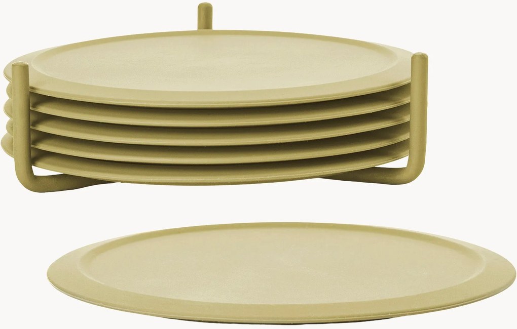 Glazen onderzetters Singles, 6-delig