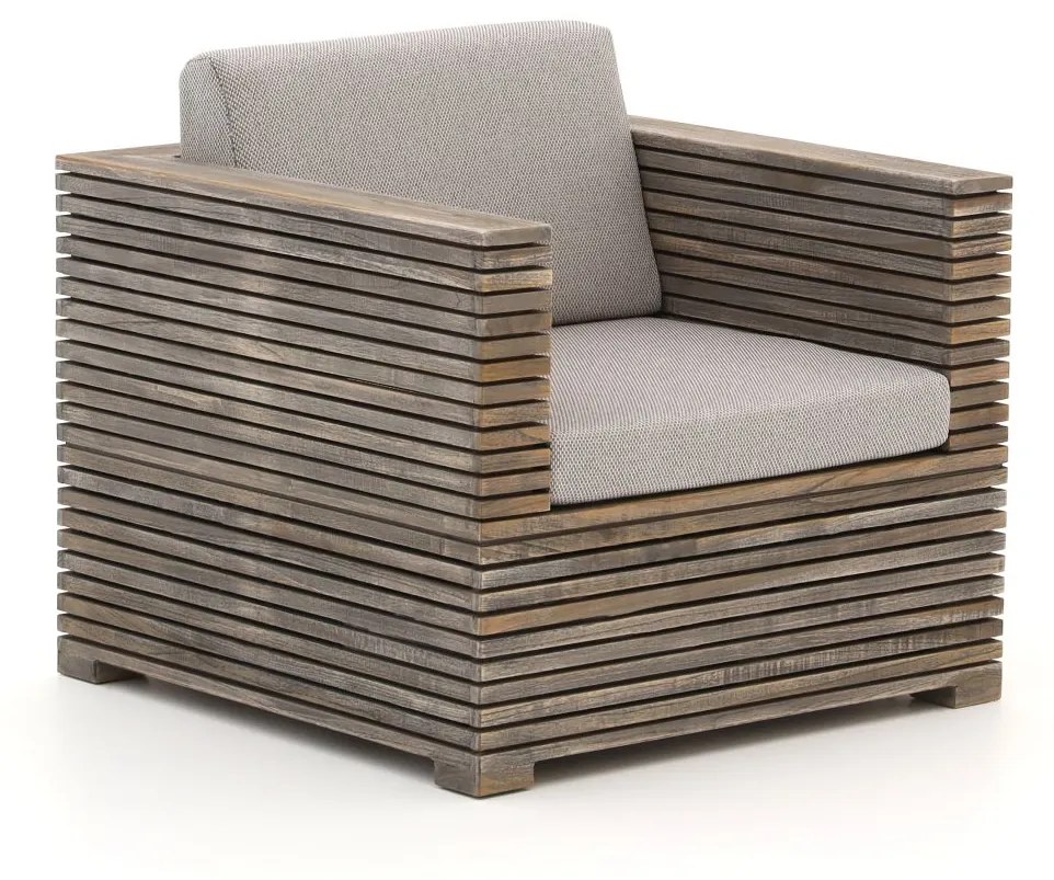 Lounge tuinstoel |   ROUGH-C | Hout | Old Teak | Kees Smit Tuinmeubelen