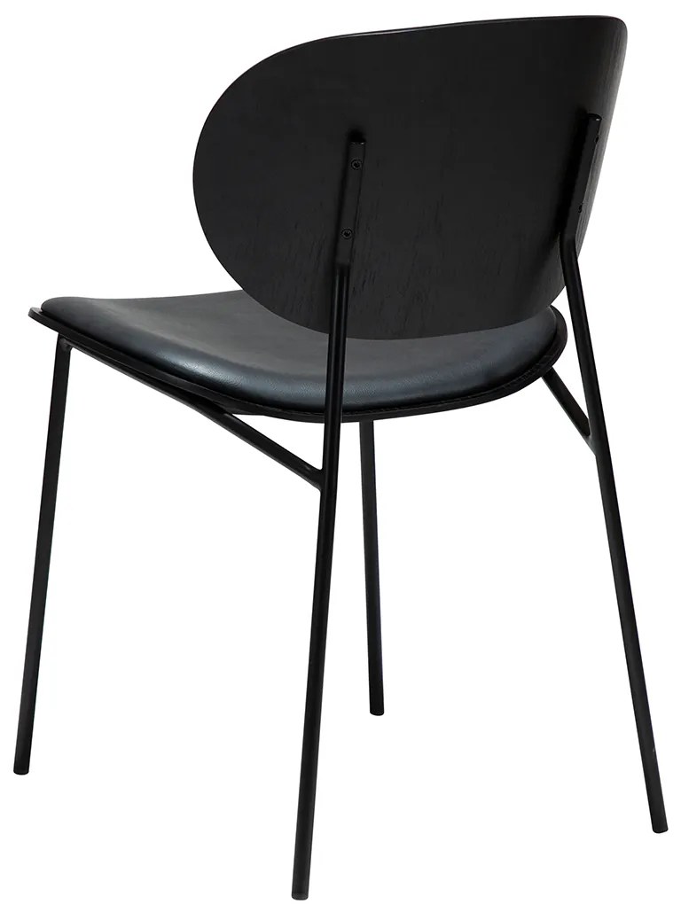 Dan-Form Clementina Design Eetkamerstoel Zwart Essenhout En Leer