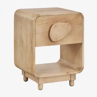 Rechthoekig Nachtkastje 45x40 Cm Van Mangohout En Acaciahout Joel Mangohout - Sklum