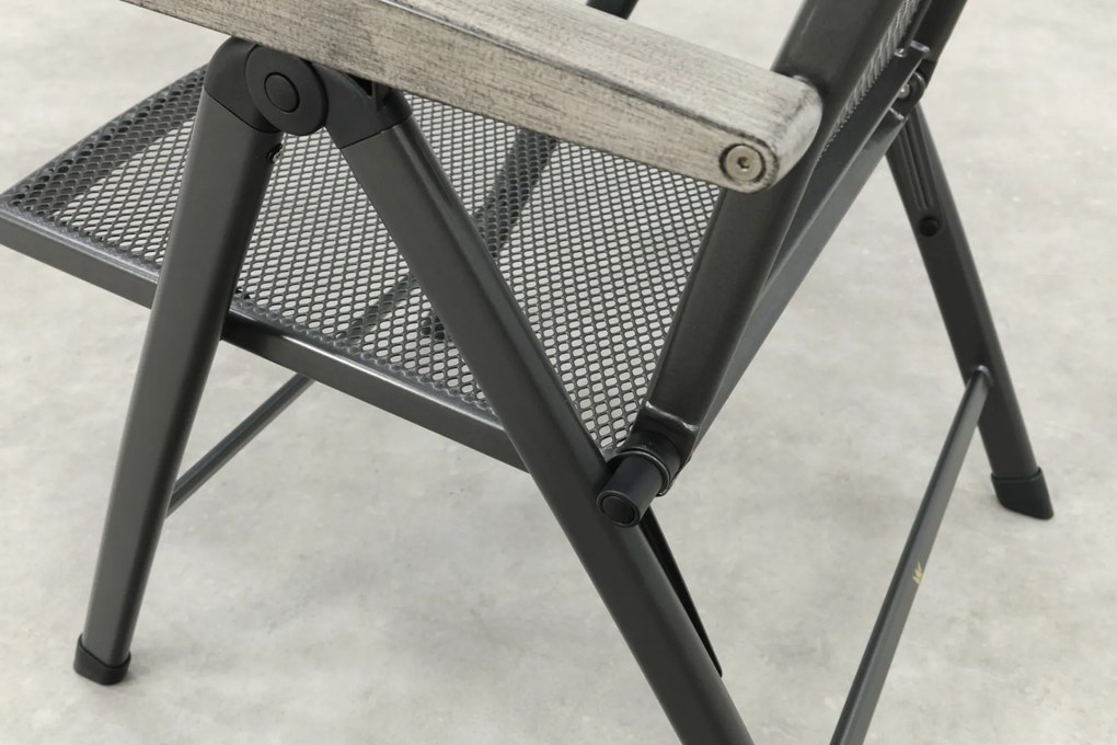 Royal Garden Balero strekmetaal verstelbare tuinstoel - Antraciet