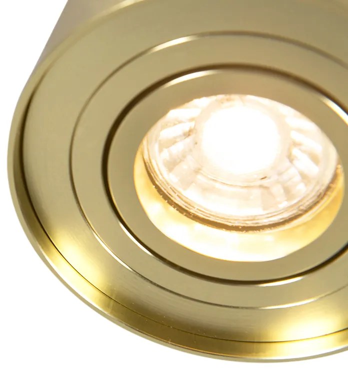 Set van 4 spots goud/messing draai- en kantelbaar - Rondoo up