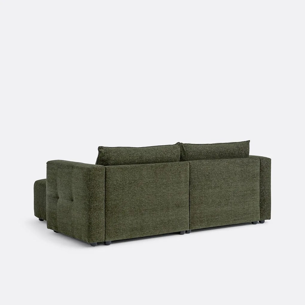 Hoekslaapbank van gemêleerde chenille, MASI