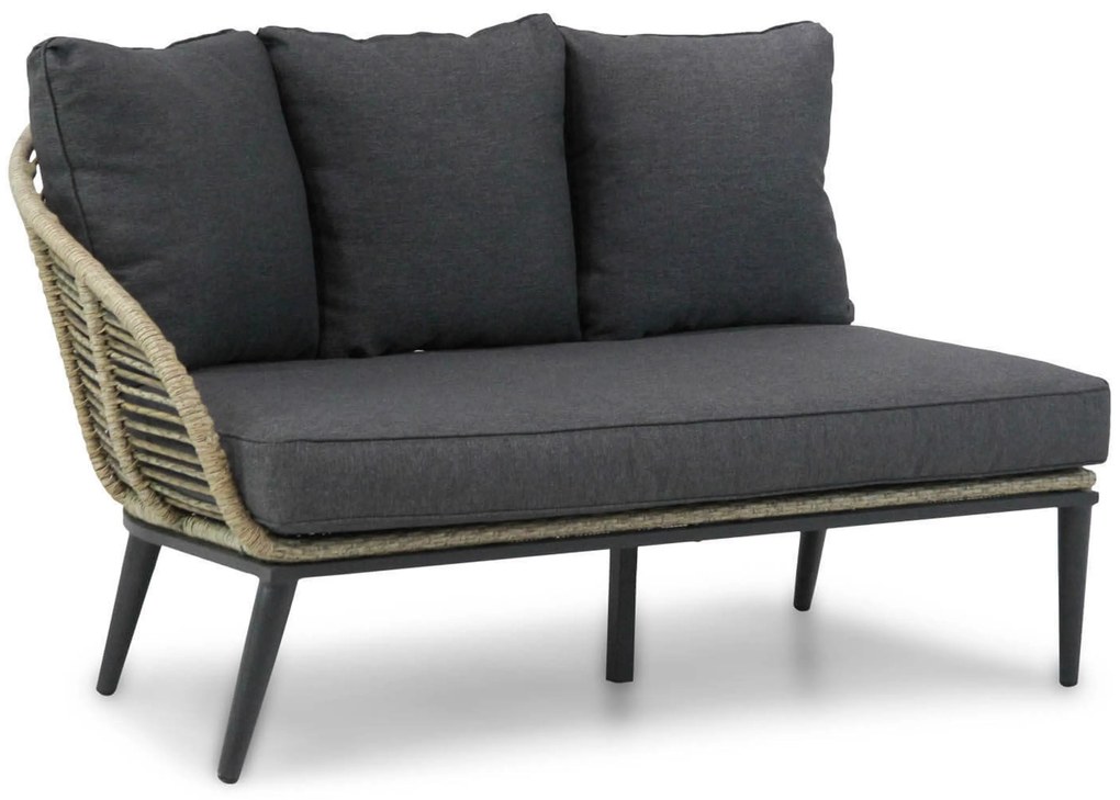 Hoek loungeset 4 personen Aluminium/wicker Taupe Coco Coco Leonardo