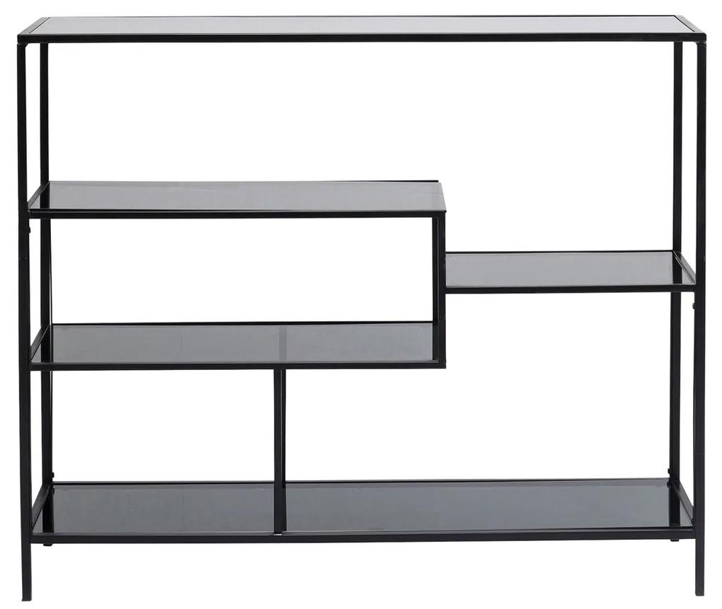 Kare Design Loft Laag Wandrek Staal Met Glas - 115x30x100cm.