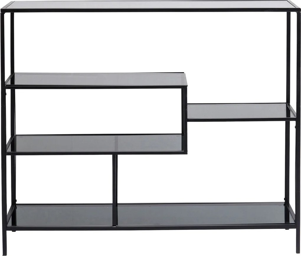 Laag Wandrek Staal Met Glas - 115x30x100cm.
