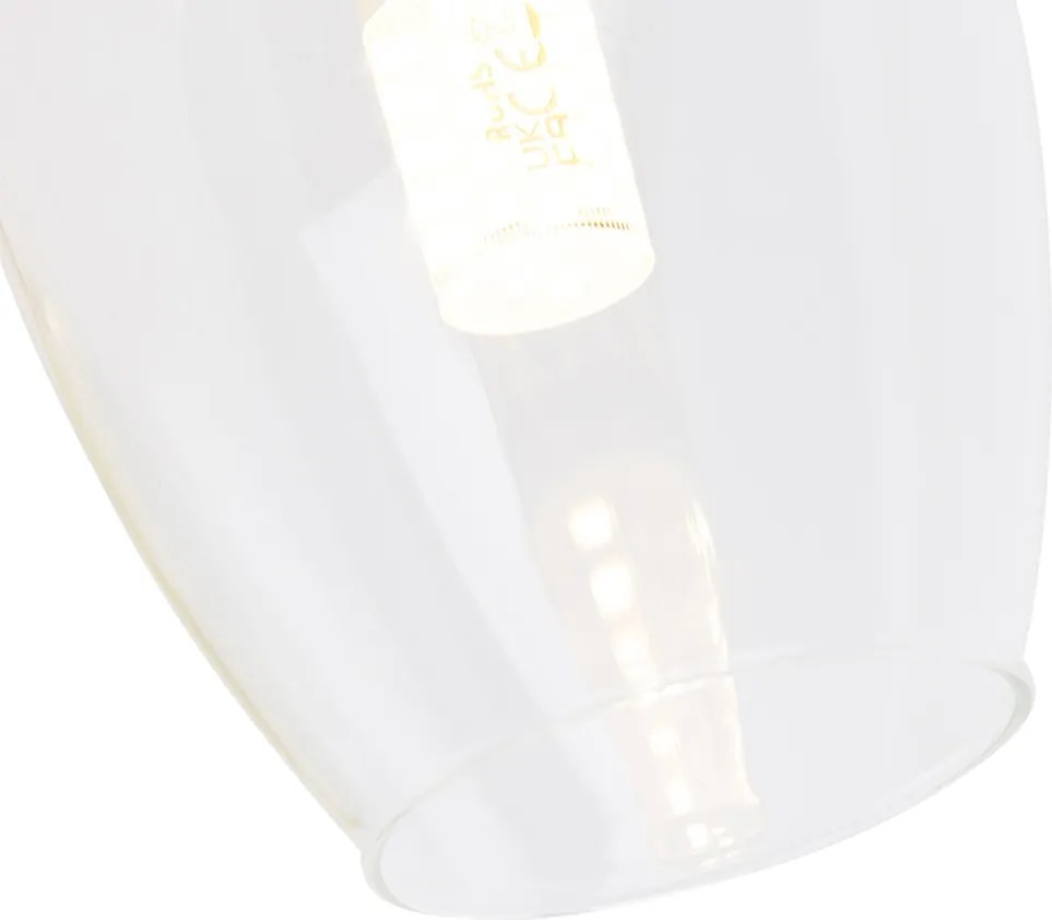 Smart wandlamp goud met glas incl. Wifi G9 - Elien