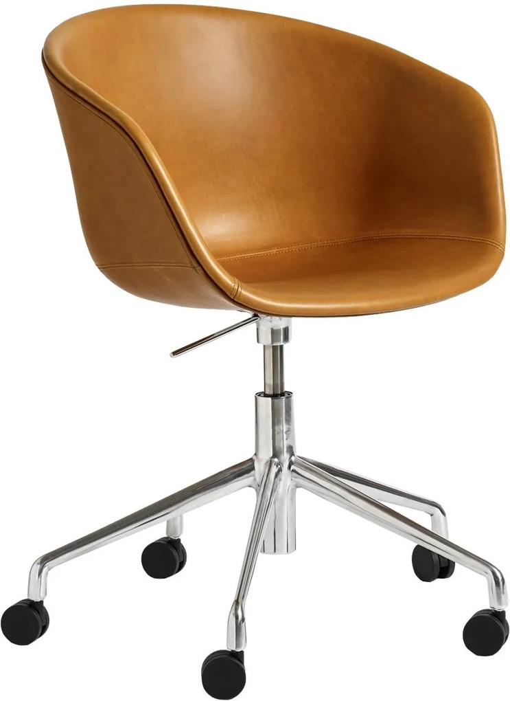 Hay About a Chair AAC53 bureaustoel onderstel gepolijst aluminium Silk Leather SIL0250