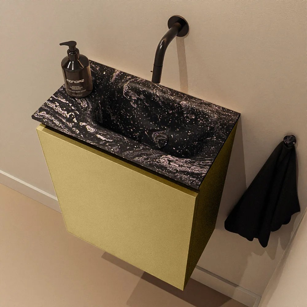 Mondiaz Ture DLux toiletmeubel 40cm oro met wastafel lava rechts zonder kraangat