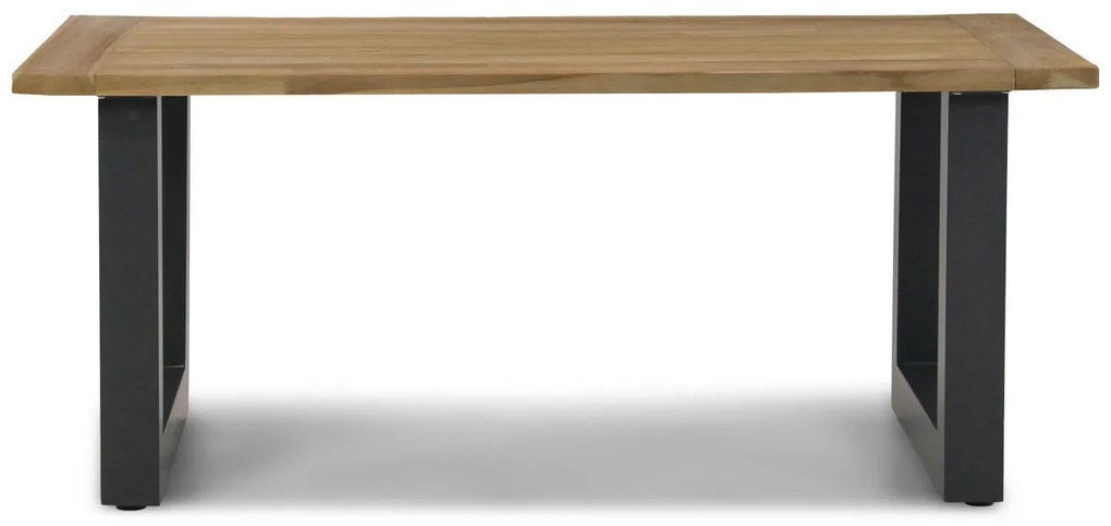 Dining Tuintafel rechthoekig antraciet 180 x 100 cm Aluminium/Teak Old teak greywash Talai