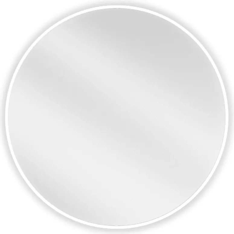 Mexen Loft ronde badkamer spiegel 70 cm, witte lijst - 9850-070-070-000-20