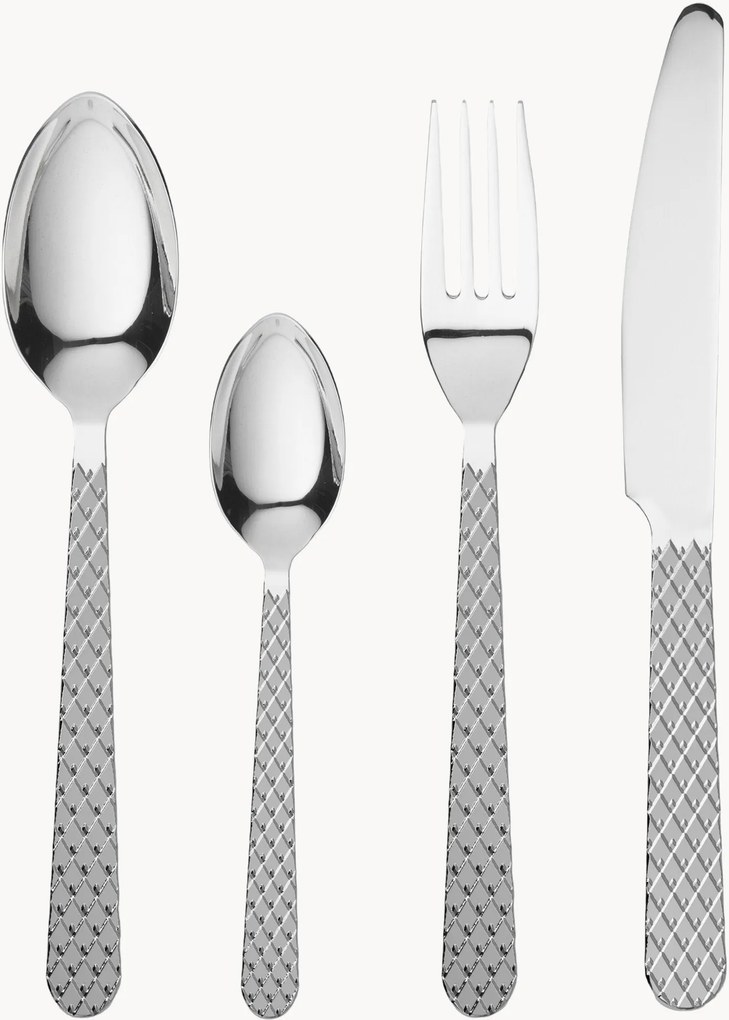 Bestekset Rhombe met gefloten handvat, 4 personen, 16-delig