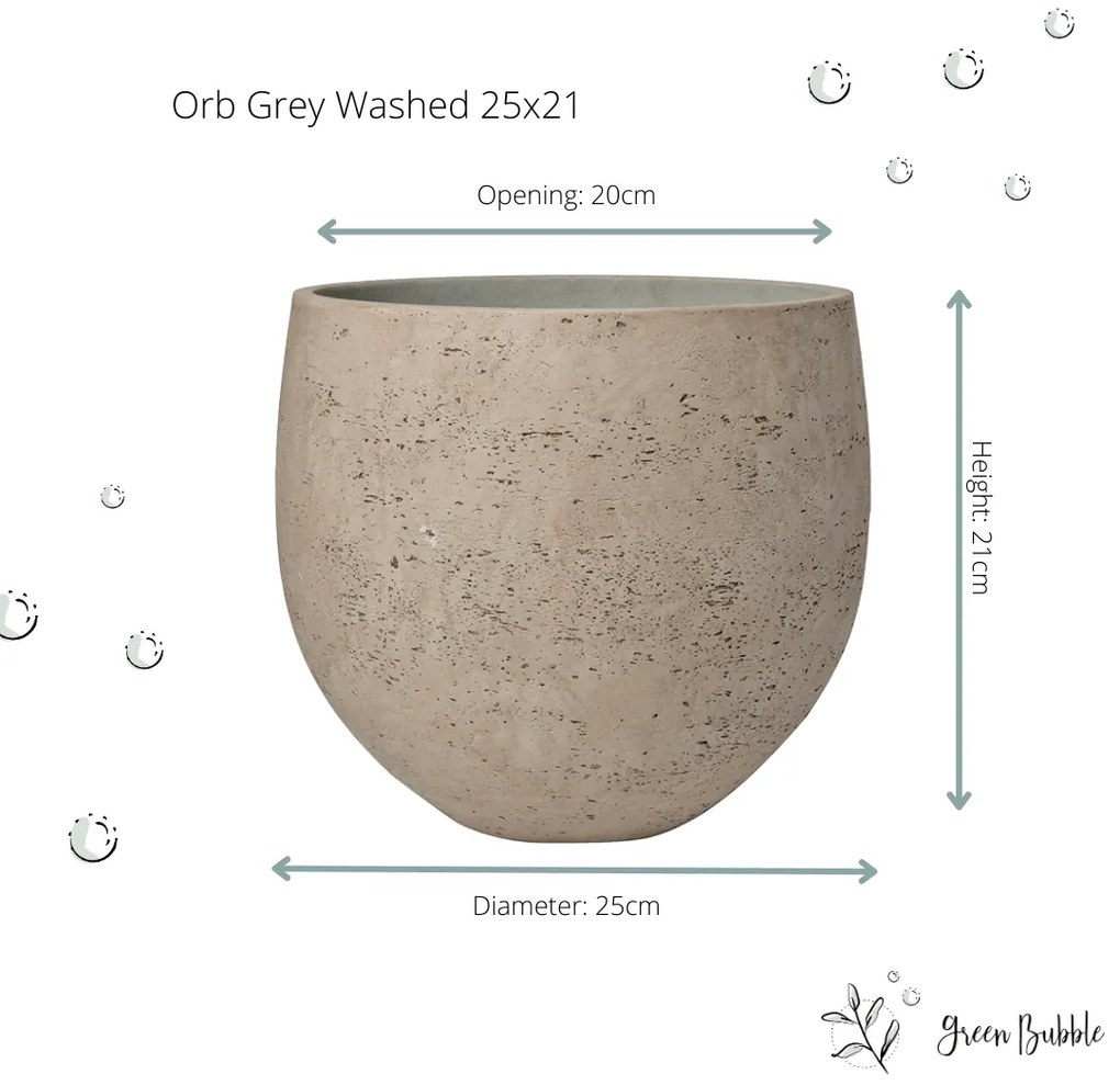 Pot Orb Grey Washed