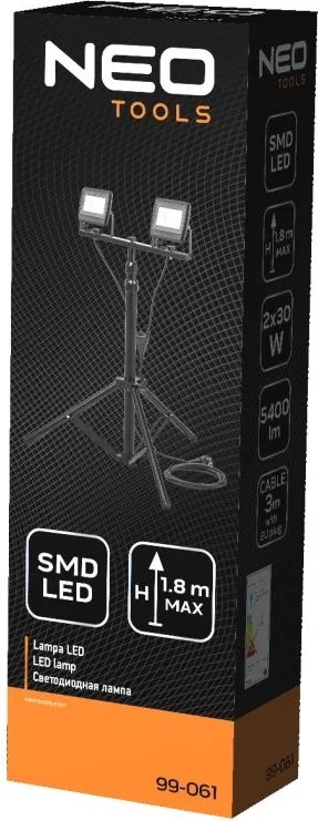 NEO Bouwlamp 2x 30 watt LED op Statief