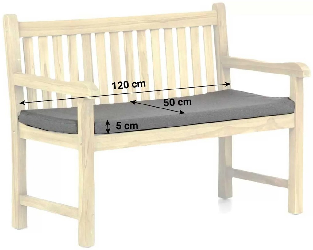 Lifestyle Garden Furniture Bankkussen Antraciet Textiel Grijs