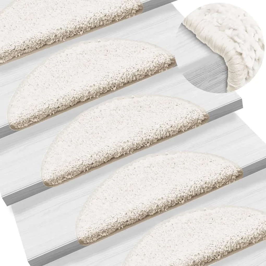 vidaXL Trapmatten 5 st 56x20 cm wit