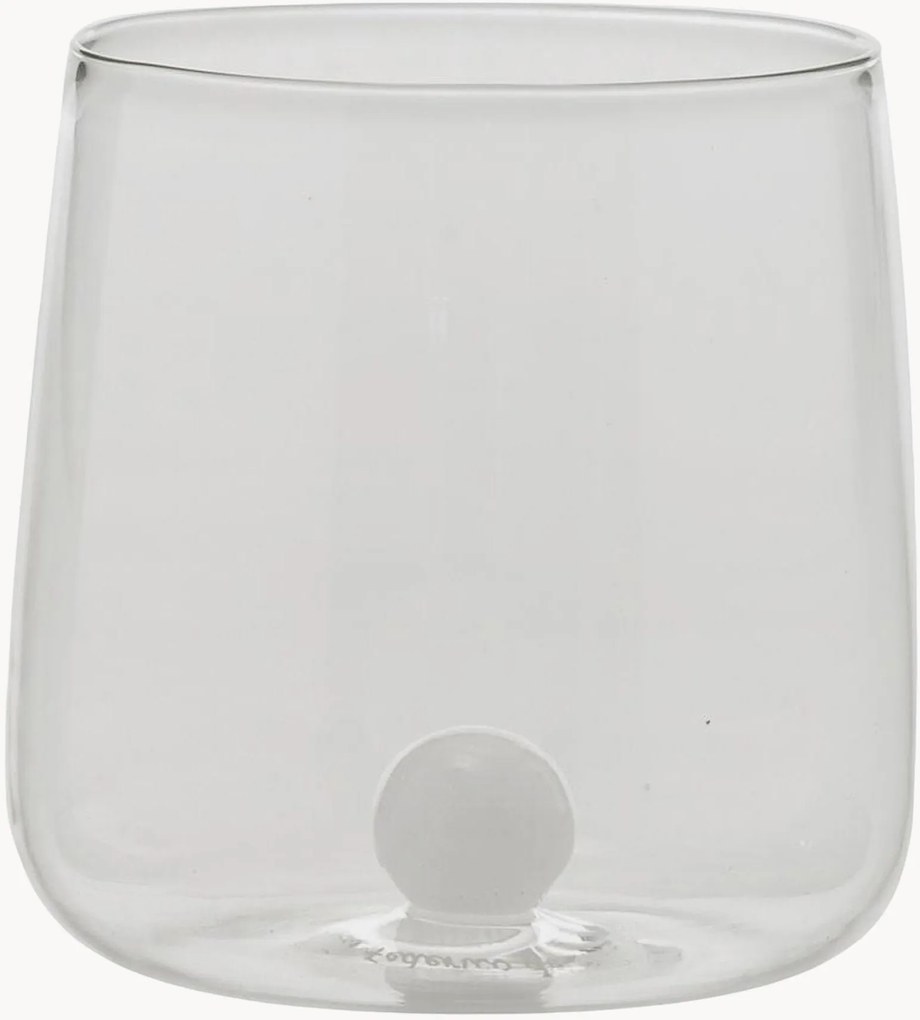 Handgemaakte waterglazen Bilia van borosilicaatglas, 6-delig