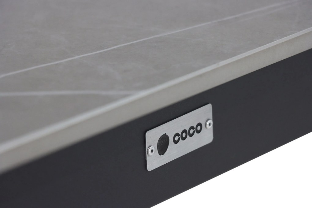 Tuinset 4 personen 180 cm Aluminium/rope Grijs Coco Penya/Como