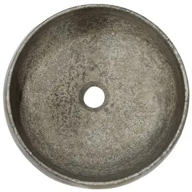 Lambini Designs Colorno waskom marmer 41cm silver travertin