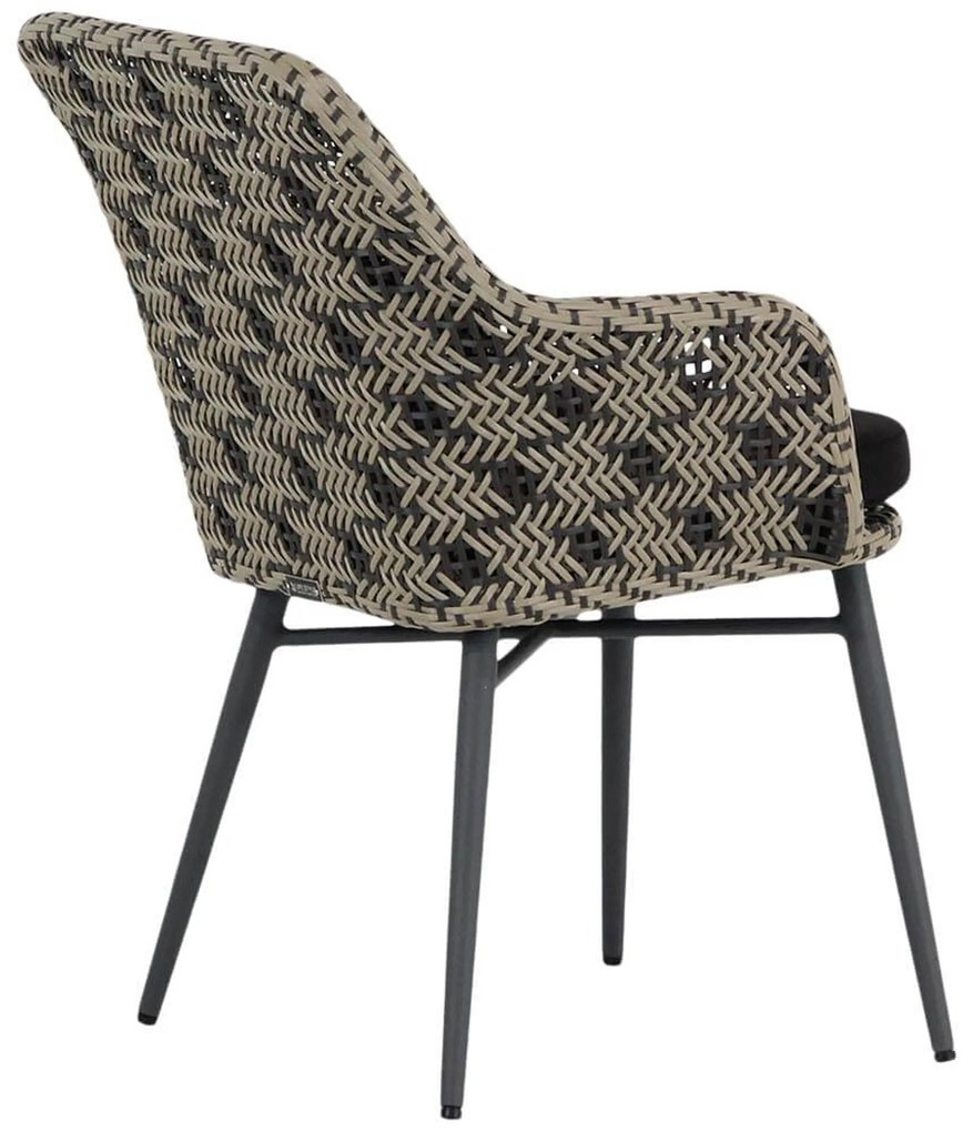 Tuinset 6 personen 260 cm Wicker Zwart Lifestyle Garden Furniture Crossway/Trente