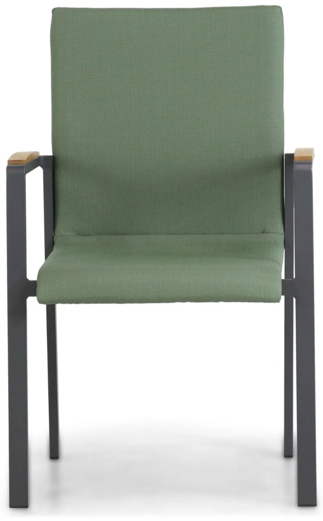 Tuinstoel stapelbaar Aluminium/textileen Groen Lifestyle Garden Furniture Brandon