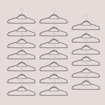 Set Van 20 Fluwelen Hangers Palou Grijs – Koel - Sklum