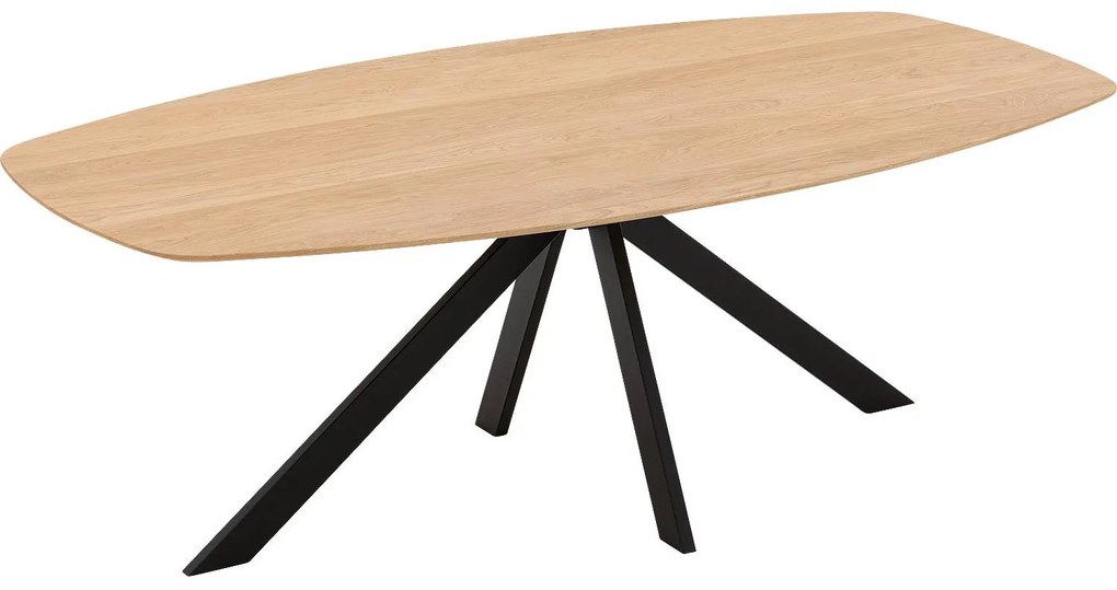 Goossens Excellent Eettafel Uniek, Semi ovaal 180 x 100 cm
