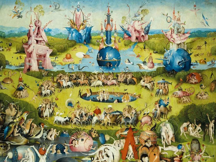 Kunstreproductie De Tuin der Lusten, Hieronymus Bosch