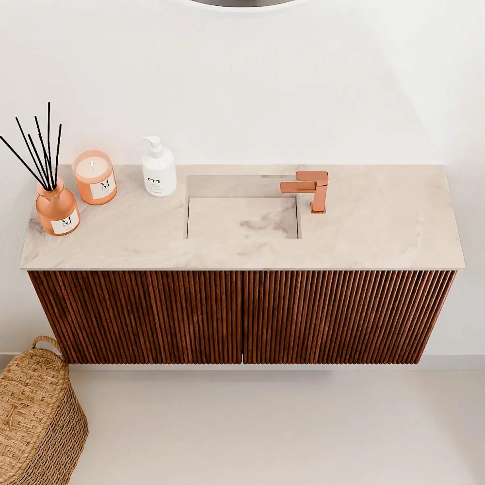 Mondiaz Joya DLux 80cm toiletmeubel ruby met wastafel faye midden 1 kraangat frappe